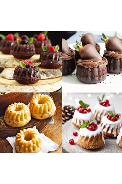 silcap silicone 24 Adet Muffin, Mini Kek Kalıbı, Yanmaz, Yapışmaz,kolay Çıkar-silikon, Karışık Renk
