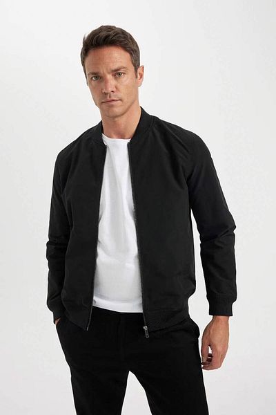 DeFacto Slim Fit Bomber Μαύρο Ανδρικό Παλτό A3865ax/bk27