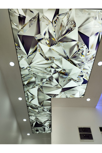 poster marketi Kristal Efektli Gergi Tavan | Lüks ve Işıltılı Tasarım | Moder...