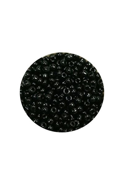 STUMBANNG Bulk glass sand beads (11/0) 2 mm - 60 grams - black - bnc045