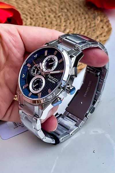 Ferrucci Men's Watch All F. Active Steel with 2 Years Warranty and Bracelet Gift