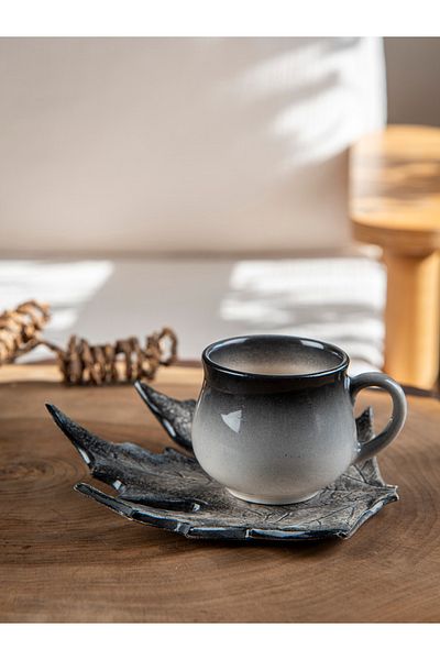 M'art Home Gray Çınar Handmade Coffee Cup -150 ml