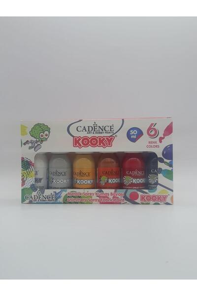 Cadence KOOKY SPREY KUMAŞ METALİK BOYA 6'LI 50ML
