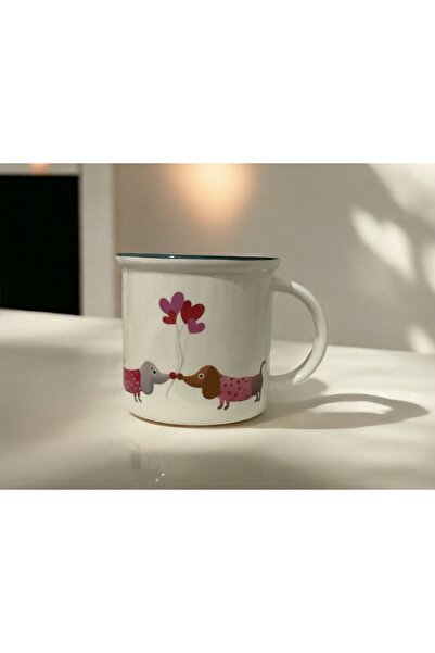 Butik Rue Design Sevgililer Günü Temalı Aşık Sosis Köpek Desenli Kalpli Özel ...