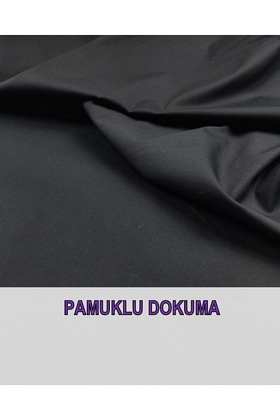 Kumaş Parça 150 Πλάτος: Βαμβακερό Συνθετικό Μικτό Ύφασμα σε Μαύρο Χρώμα