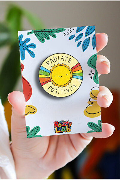 Rozzy Lab Radiate Positivity - Rozet - Broş - Yaka Çanta Aksesuar