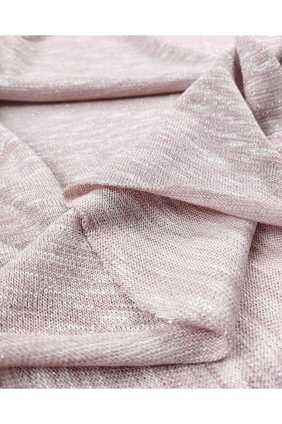 Kumaş Parça 150 Μοντέλο Pink Lame Glitter Λεπτό Πλεκτό Πλάτος