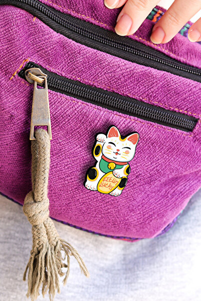 Rozzy Lab Lucky Cat Japanese - Rozet - Broş - Yaka Çanta Aksesuar