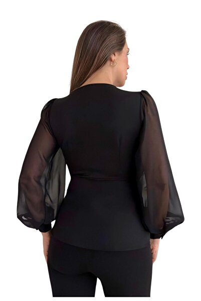 Moda Amore Жіночий піджак з деталями у вигляді перлинних ґудзиків та V-подібним коміром, сучасний та стильний дизайн 036