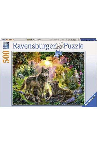 RAVENSBURGER 500 Piece Puzzle Wolf Family147458