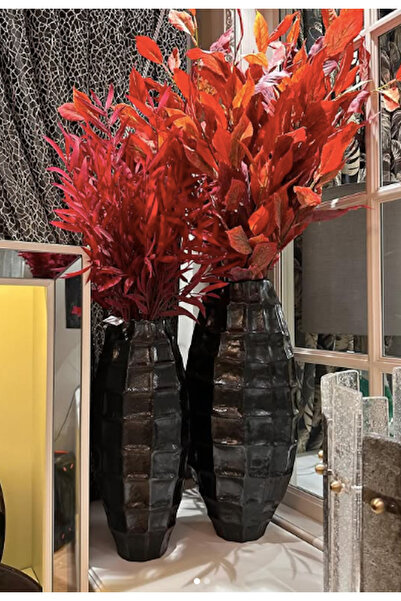MIARIK DESIGN & DEKORASYON Dekoratif Uzun Döküm Vazo 45 cm