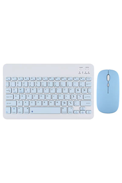 redmud teknoloji Samsung Galaxy Tab S9  FE X510 10.9 '' İle Uyumlu Bluetooth Özellikli Klavye Mouse Set