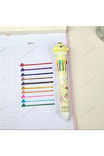 synshop قلم جل سانريو بومبوبورين ذو 10 ألوان - قرطاسية مدرسية وهدية عيد ميلاد