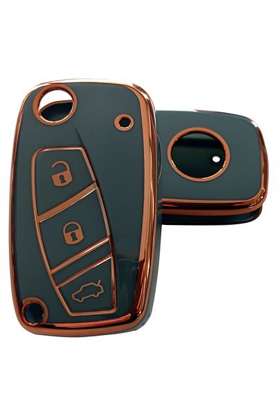 Kasey Linea Fiorino Nemo Bipper - Compatible Nano Silicone, Key Holster and Auto Keychain, Gray Gold