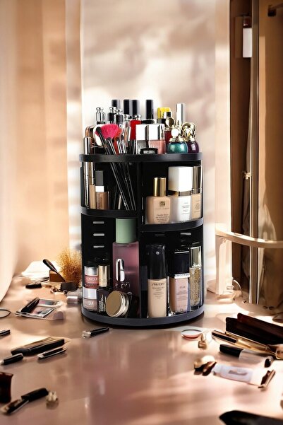 Rassva منظم مكياج أسود يدور 360 درجة