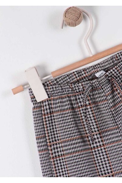 Danunakids KIZ ÇOCUK MEVSİMLİK EKOSE PANTOLON YENİ SEZON WİDE LEG PANTOLON