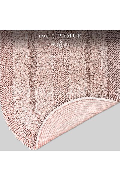 Dokumacıoğlu Σετ 2 Macoroni Oval Powder Bath Mats - Σετ τουαλέτας από 100% βαμβάκι