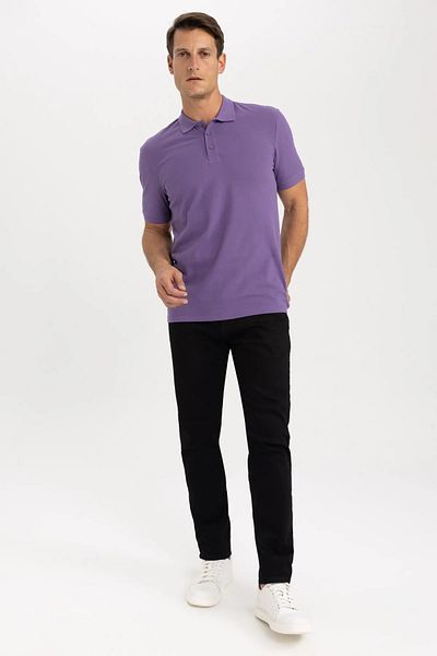 DeFacto Regular Fit Short Sleeve 100% Cotton Basic Plain Polo T-Shirt