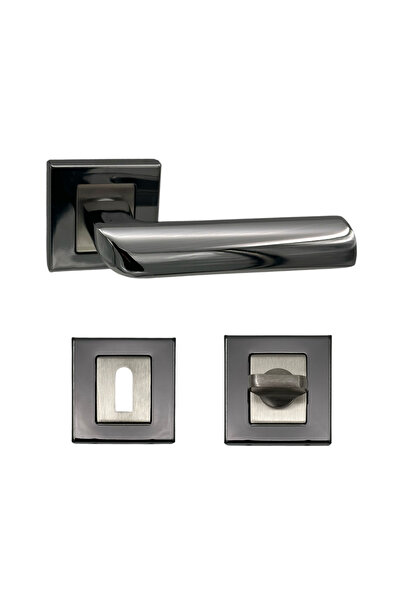 Sofuoğlu Nil Alm Füme Saten Kare Rozetli Kapı Kolu Wc