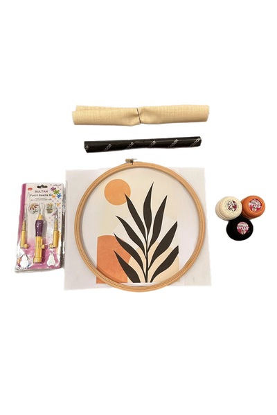 Chuva Punch Nakış Başlangıç Seti Ince Ip – Dekoratif Kırlent Yapım Kiti