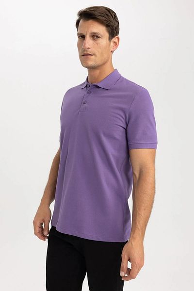 DeFacto Regular Fit Short Sleeve 100% Cotton Basic Plain Polo T-Shirt
