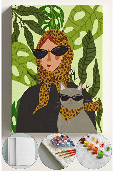 Corvo Sayılarla Boyama Çerçeveli Hobi Seti Numaralı Tuval Fırça Boya Dahil Ka...