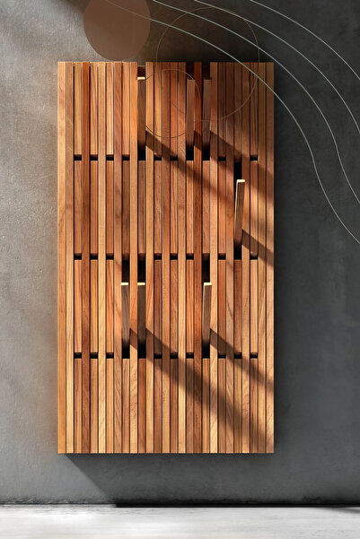 PrintiesPlus Çok Amaçlı Ahşap Duvar Rafı Dekoratif Askılık & Organizer 50*100