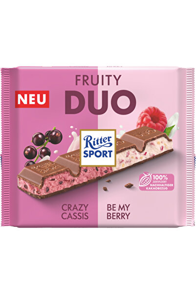 Ritter Sport Fruity Duo Crazy Cassis & Be My Berry Büyük Boy Spesiyal Alman Ç...