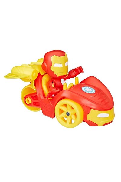 Hasbro Marvel Spidey and His Amazing Friends - Vehicle and Iron Man Figure F6776-F7458