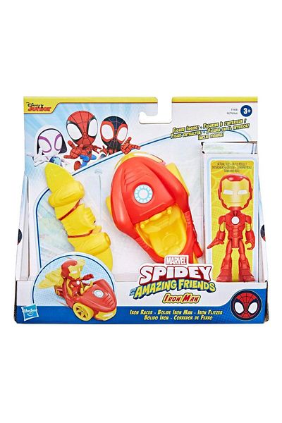 Hasbro Marvel Spidey and His Amazing Friends - Vehicle and Iron Man Figure F6776-F7458