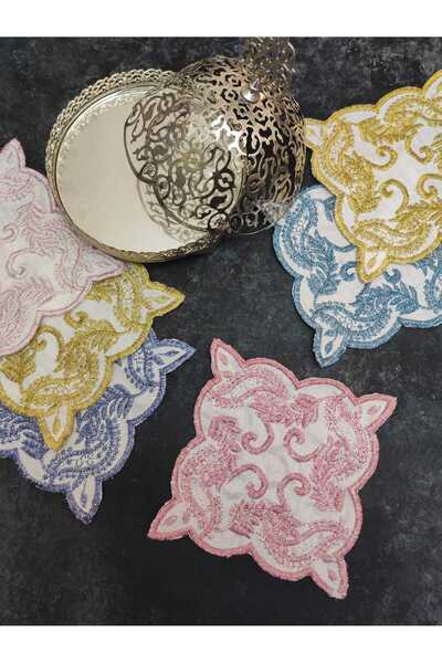 Çt Çeyizci Tekstil منديل العرض، منديل الكوكتيل، حامل العرض الجانبي للقهوة، ال...