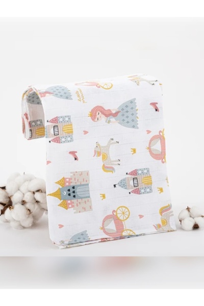 Babycitytr %100 Pamuk Müslin Bezi Battaniyesi Bebek Battaniyesi Örtü