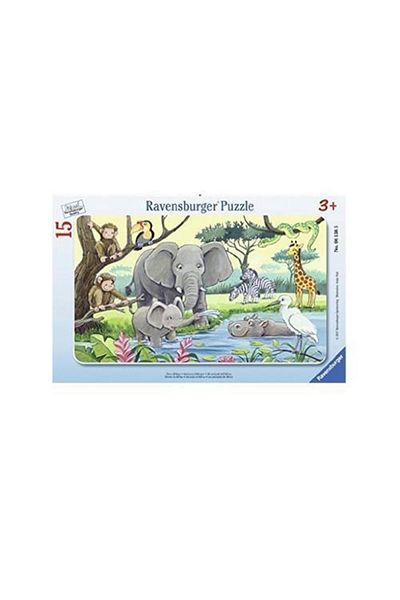 RAVENSBURGER 15 قطعة لغز الحيوانات المؤطرة061365