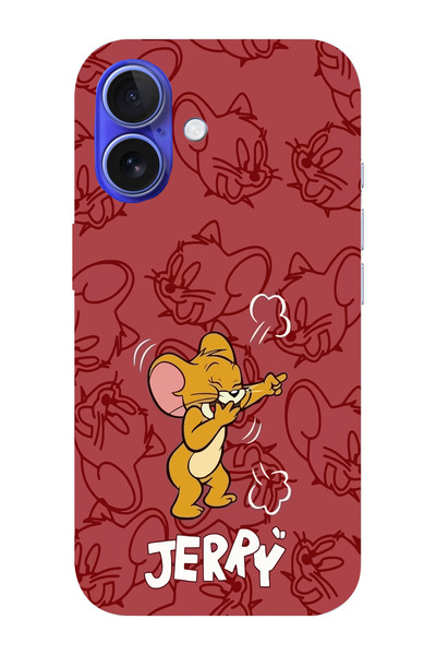 moonset Iphone 16 Uyumlu Jerry Tasarımlı Baskılı Şeffaf Telefon Kılıfı