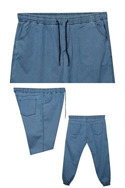 marufshop Ανδρικό τζιν Jogger Lycra Κατάλληλο για Ανδρικό Μεγάλο Μέγεθος Μεταξύ 100 κιλών-180 κιλών