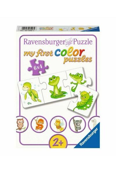 RAVENSBURGER 6x4 قطعة لغز الحيوانات الملونة الأولى030064