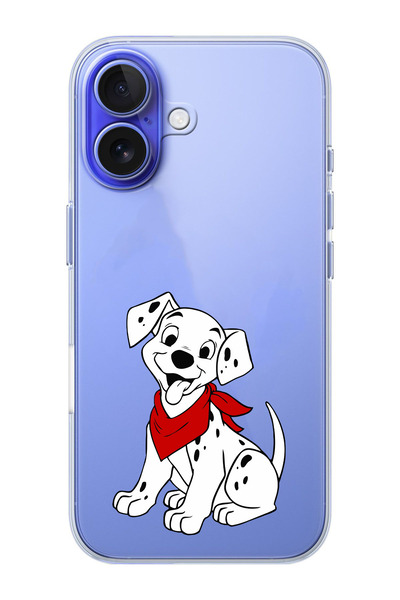 moonset Iphone 16 Plus Uyumlu Dalmaçyalı Tasarımlı Baskılı Şeffaf Telefon Kılıfı