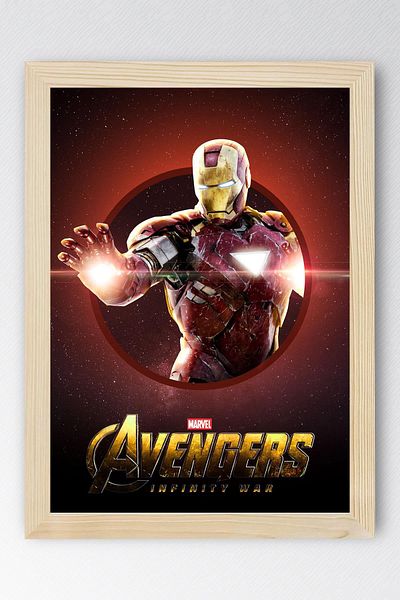 Saturn Iron Man Framed Painting - Avengers Marvel Movie Poster Painting