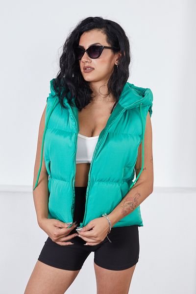 moda armanc Short Sports Hooded Inflatable Vest
