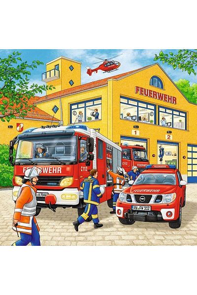 RAVENSBURGER 094011 نموذج 3x49 قطعة لغز رجال الاطفاء