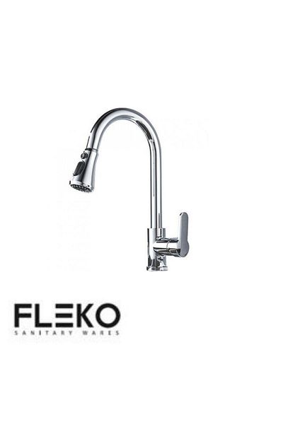 FLEKO Spiral Chrome Kitchen Faucet and Tap - Kitchen Decor