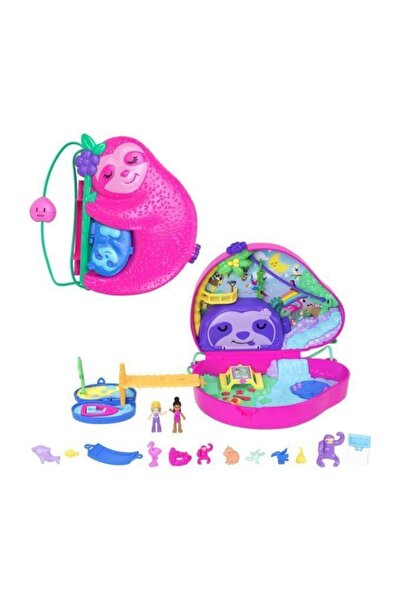 Polly Pocket Tembel Hayvan Ailesi 2'si 1 Arada Kompakt Çanta | HRD40