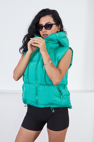 moda armanc Short Sports Hooded Inflatable Vest