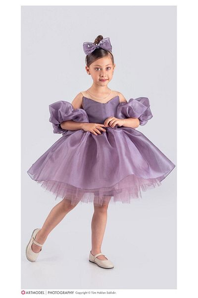 KOKOŞ BEBEK Rochie din satin 23 aprilie, inclusiv coroana