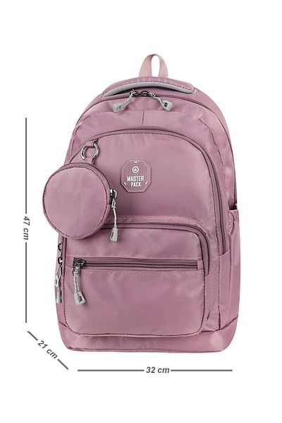 Çınka Bags Large Size Luxury Satin Water Repellent Fabric Backpack Junior High School and High School Bag
