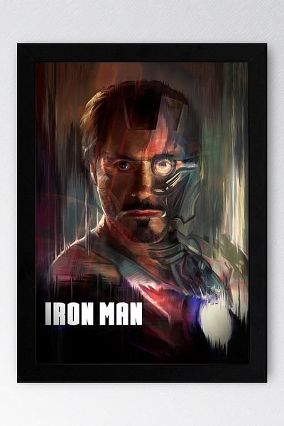 Saturn Pictură înrămată Iron Man - Poster de film Iron Man Marvel