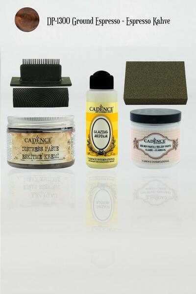 Cadence Boya Cadence Masif Ahşap Doku Yapım Seti(DP1300 120ML GLAZİNG 250ML KLASİKRÖLYEF BUDAK ZIMPARA)