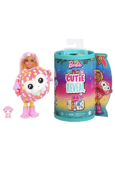 Barbie Cutie Reveal Babies Chelsea Tropical Forest Series Maimuță Hkr14