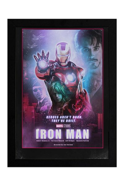 Saturn Pictură înrămată Iron Man - Poster de film Iron Man Marvel