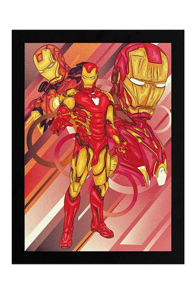 Saturn Επιτραπέζιο με κορνίζα Iron Man - Επιτραπέζια αφίσα ταινίας Iron Man Marvel